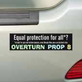 Prop 8-Bumpersticker omdraaien Bumpersticker (Op auto)