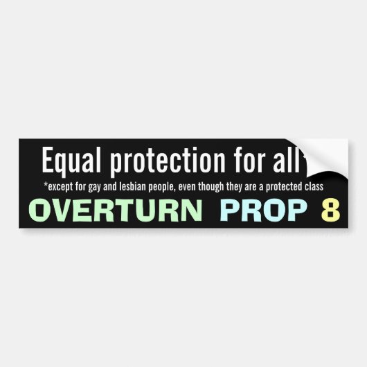 Prop 8-Bumpersticker omdraaien Bumpersticker (Voorkant)