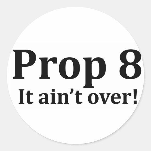 Prop 8 sticker (Voorkant)