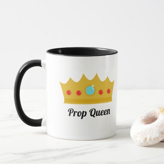 Prop Queen (goudkroon) Mok (Met donut)