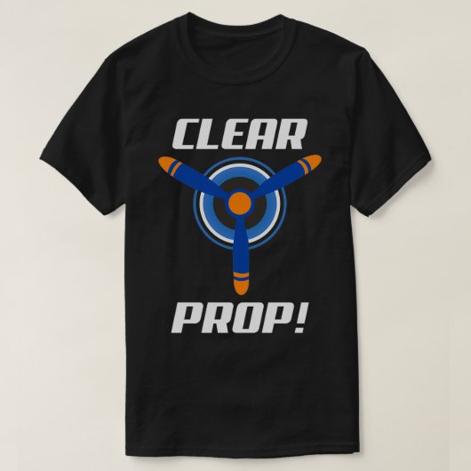 Prop wissen met propeller Afbeelding T-shirt (Design voorkant)
