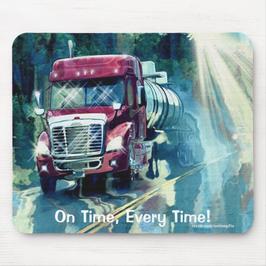Propaan Levering Truck Transport Art Mousepad Muismat (Voorkant)