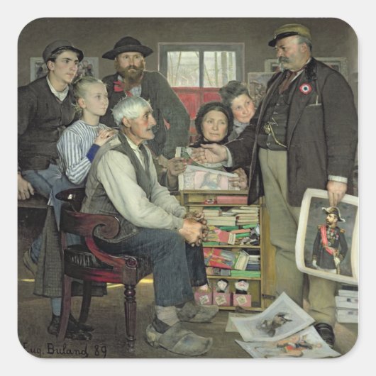 Propaganda, 1889 vierkante sticker (Voorkant)
