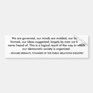 Propaganda - Edward Bernays Bumpersticker