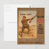 propaganda-kunstwerk van de Wereldoorlog Briefkaart (Voorkant / Achterkant)