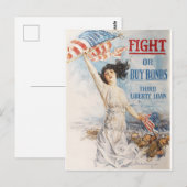 propaganda-kunstwerk van de Wereldoorlog Briefkaart (Voorkant / Achterkant)