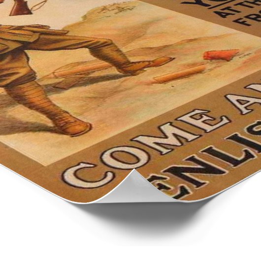 propaganda-kunstwerk van de Wereldoorlog Poster (Hoek)