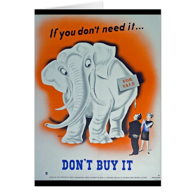 Propaganda Poster "Als je het niet nodig hebt..." (Voorkant)