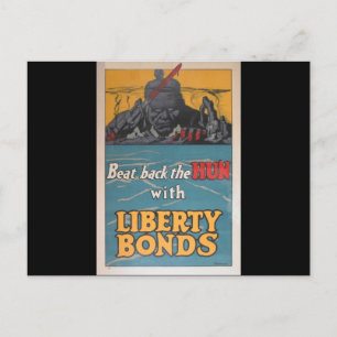 Propaganda Poster "Beat Back the Hun" WWI Briefkaart