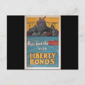 Propaganda Poster "Beat Back the Hun" WWI Briefkaart (Voorkant)