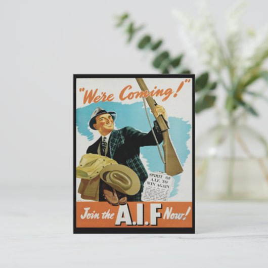 Propaganda Poster Briefkaart (Staand voorkant)