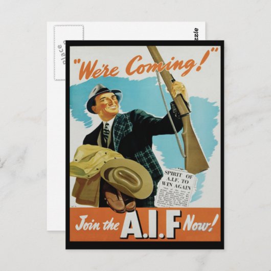 Propaganda Poster Briefkaart (Voorkant / Achterkant)