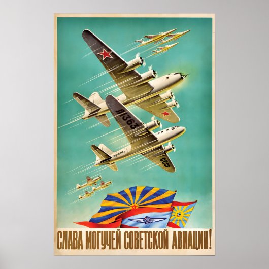 Propaganda Poster Glory to the mighty Soviet (Voorkant)