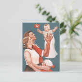Propaganda-Poster van de Sovjetfamilie Briefkaart (Staand voorkant)