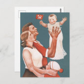 Propaganda-Poster van de Sovjetfamilie Briefkaart (Voorkant / Achterkant)