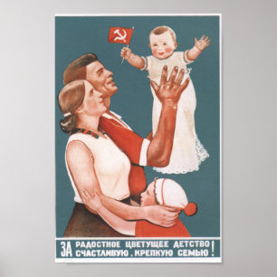 Propaganda-Poster van de Sovjetfamilie Poster