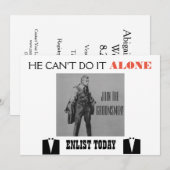 Propaganda Thema Bruidsjonker Uitnodiging (Voorkant / Achterkant)