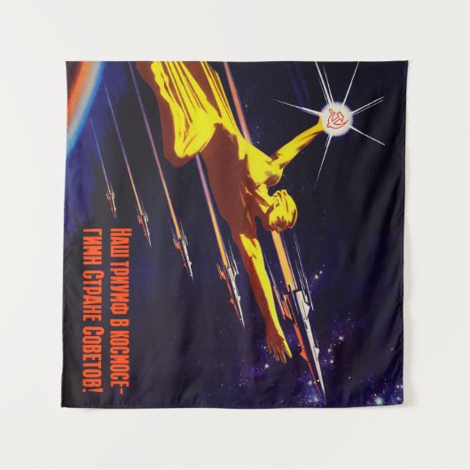 propaganda van de Sovjet-poster Wandkleed (Voorkant (horizontaal))