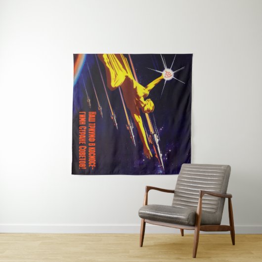 propaganda van de Sovjet-poster Wandkleed (In Situ (horizontaal))