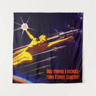propaganda van de Sovjet-poster Wandkleed