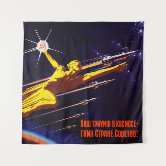 propaganda van de Sovjet-poster Wandkleed (Voorkant)