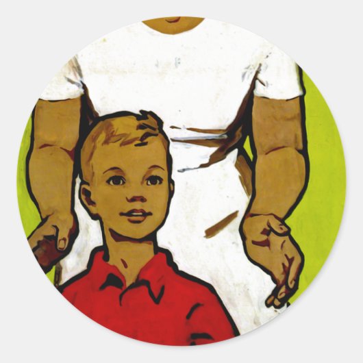 Propaganda van de Sovjetfamilie Ronde Sticker (Voorkant)