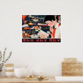 propaganda voor poster van Chinese ruimteretro (Keuken)