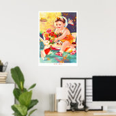 propaganda voor poster van Chinese ruimteretro (Thuiskantoor)