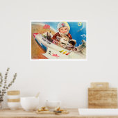 propaganda voor poster van Chinese ruimteretro (Keuken)