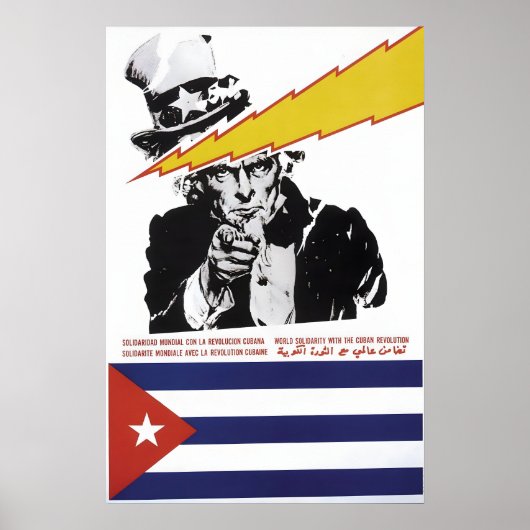 Propagandaposter Cuba Wereldsolidariteit met de Poster (Voorkant)