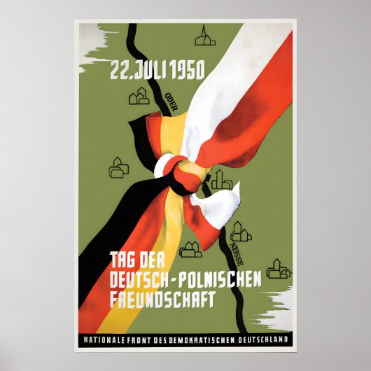 Propagandaposter Oost-Duitsland Dag van de Poster (Voorkant)