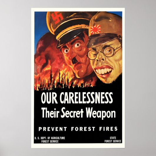 Propagandaposter VS Prevent bosbranden - Onze Poster (Voorkant)