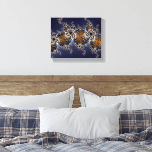 Propelleflora - wervelfractal canvas afdruk (Insitu (Slaapkamer))