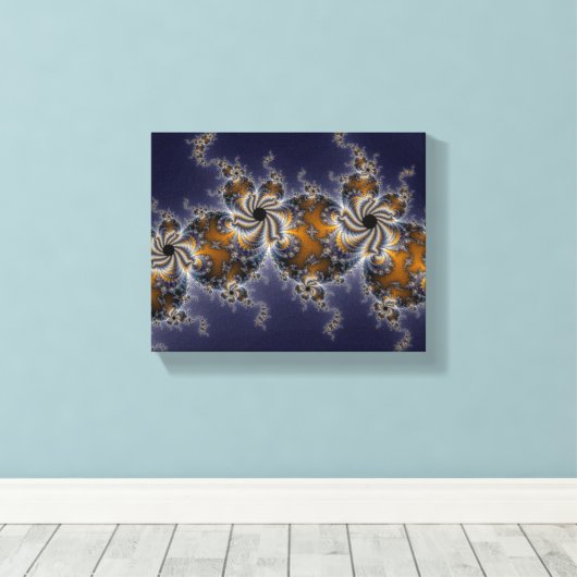 Propelleflora - wervelfractal canvas afdruk (Insitu (Houten vloer))