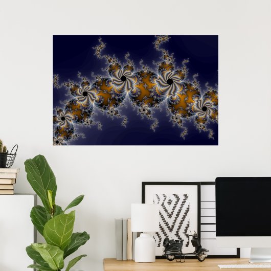 Propelleflora - wervelfractal poster (Thuiskantoor)