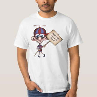 Propeller Pet Guy met Sign T-shirt
