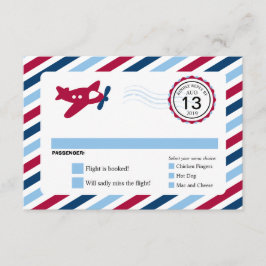 Propeller Plane Airmail Birthday RSVP