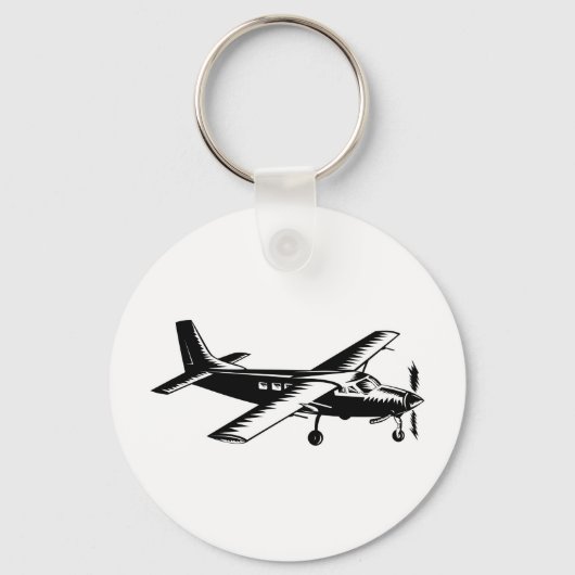 propeller plane airplane aircraft flying flight sleutelhanger (Voorkant)
