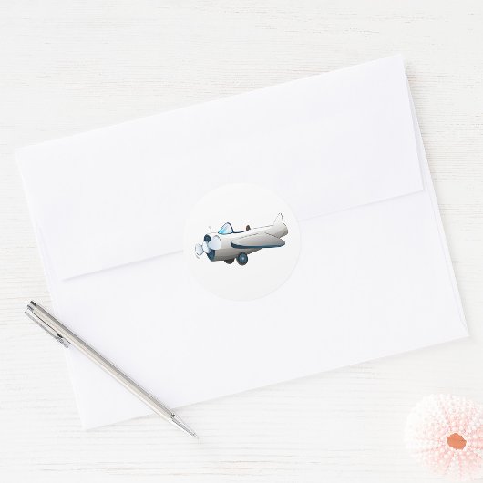 Propeller Plane Ronde Sticker