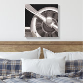Propeller van het vliegtuig canvas afdruk (Insitu (Slaapkamer))
