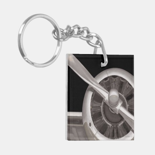 Propeller van het vliegtuig sleutelhanger (Voorkant Links)