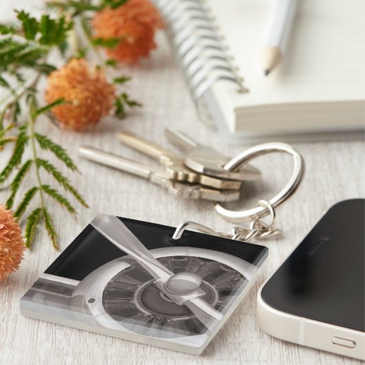 Propeller van het vliegtuig sleutelhanger (Voorkant Rechts)