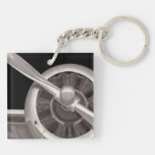 Propeller van het vliegtuig sleutelhanger (Achterkant)