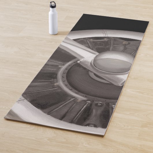 Propeller van het vliegtuig yogamat (In situ)