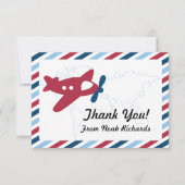 Propeller Vliegtuig Airmail Dank u Bedankkaart (Voorkant)
