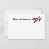 Propeller Vliegtuig Airmail Dank u Bedankkaart (Achterkant)