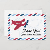 Propeller Vliegtuig Airmail Dank u Bedankkaart (Voorkant / Achterkant)