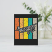 Propeller-vliegtuig met retraliefvliegtuig briefkaart (Staand voorkant)