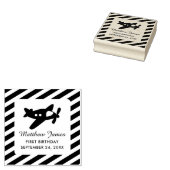 Propellervlak met strepen | Verjaardag Rubberstempel (Gestempeld)