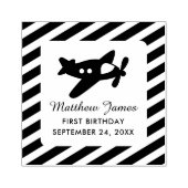 Propellervlak met strepen | Verjaardag Rubberstempel (Afrduk)